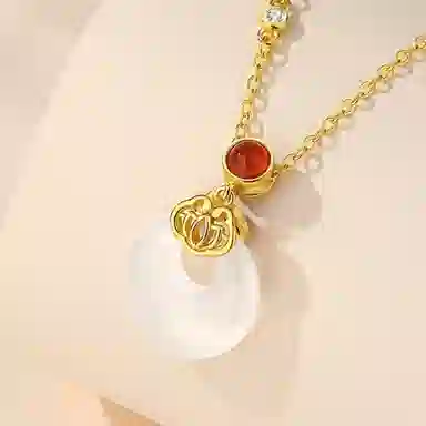 芷悦 如意平安 玛瑙 玉髓 项链 女款