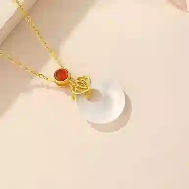 芷悦 如意平安 玛瑙 玉髓 项链 女款