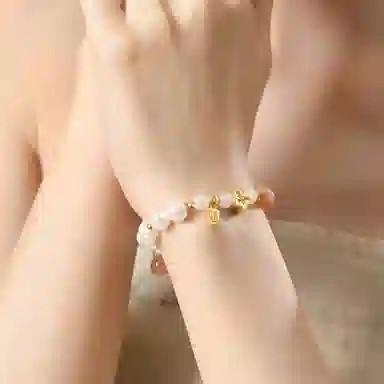 芷悦 桃花朵朵开 玉髓 手串 女款