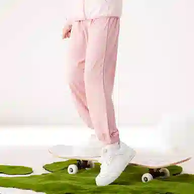 红豆 字母印花薄款束脚休闲裤 儿童款