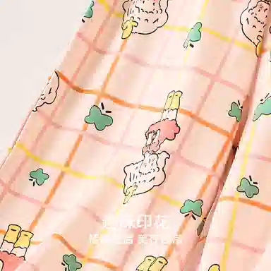 红豆 吸湿排汗舒适简约睡裤 大童 樱花粉