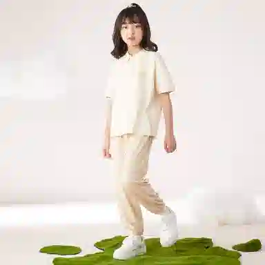 红豆 字母印花薄款束脚休闲裤 儿童款