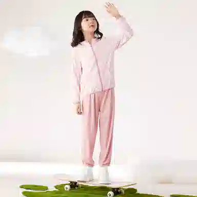 红豆 字母印花薄款束脚休闲裤 儿童款