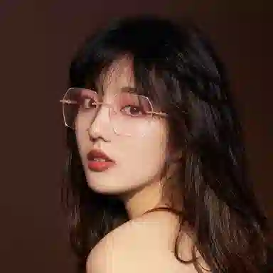 苍木优品 超轻近视时尚镜框可配度数专业配镜无边框 β钛 方形 光学镜架 男女同款情侣款