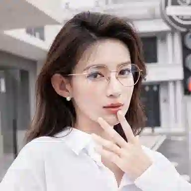 【可配度数】 苍木优品 超轻纯钛黑色椭圆小框防蓝光近视框复古高级斯文感文艺镜架 钛 圆形 功能性眼镜 男女同款情侣款