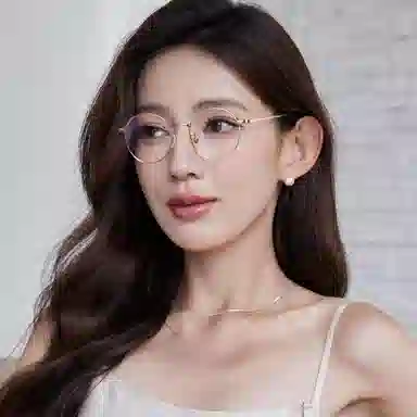 【可配度数】 苍木优品 时尚镂空系列框纯钛金丝近视镜框超轻金属镜架 合金β钛 圆形 功能性眼镜 女款