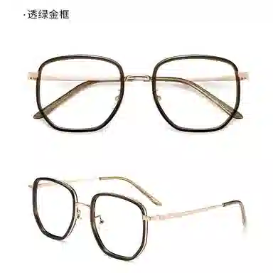 苍木优品 近视可定制防雾防蓝光冷茶色素颜大框大脸显瘦圆脸防蓝光 光学镜架 男女同款情侣款