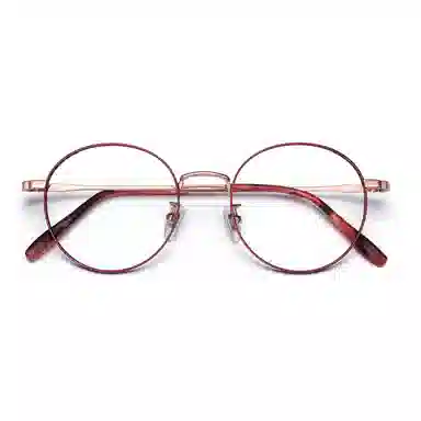 【可配度数】 苍木优品 时尚镂空系列框纯钛金丝近视镜框超轻金属镜架 合金β钛 圆形 功能性眼镜 女款