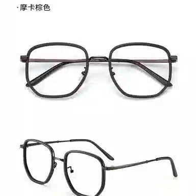 苍木优品 近视可定制防雾防蓝光冷茶色素颜大框大脸显瘦圆脸防蓝光 光学镜架 男女同款情侣款