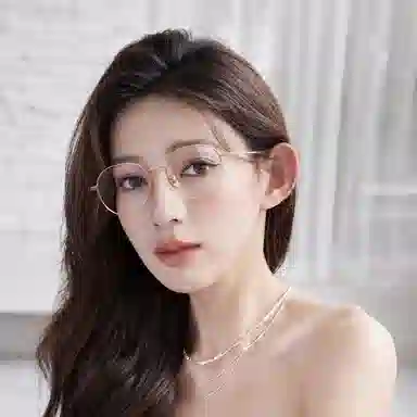 【可配度数】 苍木优品 超轻纯钛黑色椭圆小框防蓝光近视框复古高级斯文感文艺镜架 钛 圆形 功能性眼镜 男女同款情侣款