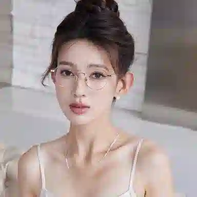 【可配度数】 苍木优品 时尚镂空系列框纯钛金丝近视镜框超轻金属镜架 合金β钛 圆形 功能性眼镜 女款