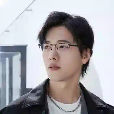 苍木优品 超轻商务半框近视眼镜框男士可定制防雾防蓝光变色镜片加散光黑色 光学镜架 通用