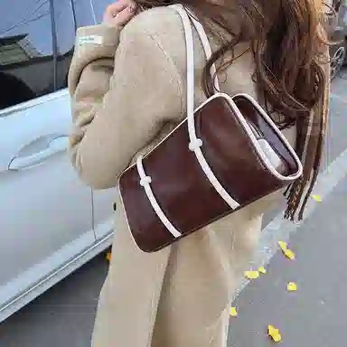 Yilv Retro Fashion Commuter PU Shoulder Bag