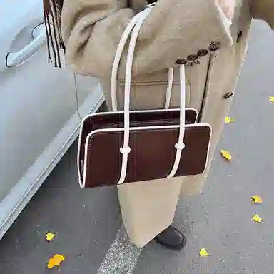 Yilv Retro Fashion Commuter PU Shoulder Bag