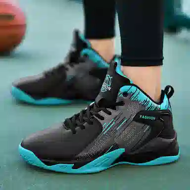 MUSNODO High Top Basketball Shoes Black White