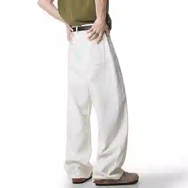 中国航天 美式高街复古水洗休闲裤 男女同款