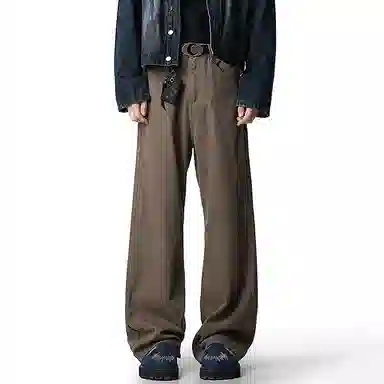 中国航天 美式高街复古水洗休闲裤 男女同款