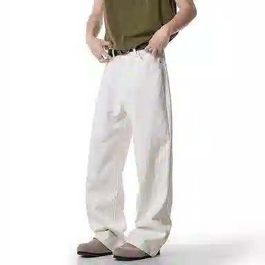 中国航天 美式高街复古水洗休闲裤 男女同款