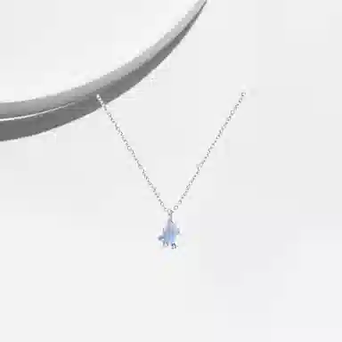 大唐国鼎 坠蓝星时尚简约轻奢小众设计森系高级感优雅甜美精致气质甜妹可爱温柔浪漫百搭 好运 合金 项链 女款