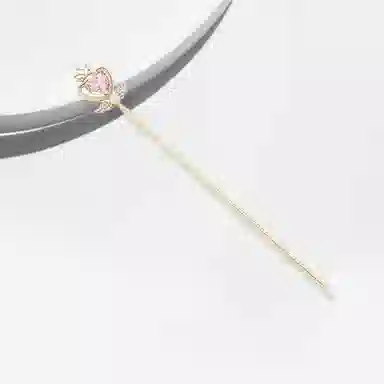 大唐国鼎 爱心魔法棒 极简风时尚气质可爱甜美小清新 发衩轻奢精致高级感小众创意设计 发簪 女款