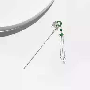 大唐国鼎 荷花扣新中式简约时尚小众设计国潮宫廷风精致纹理招财纳福旺事业学业本命年财运 好运 合金 发簪 女款