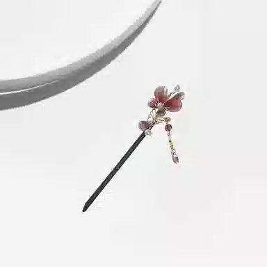 大唐国鼎 紫蝴蝶新中式复古风小众设计优雅国潮 精致纹理旺事业学业本命年财运 好运 琉璃 发簪 女款