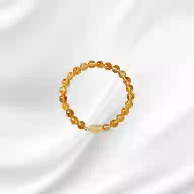 大唐国鼎 国风复古黄新中式复古风小众设计优雅国潮 精致纹理旺事业学业本命年财运 好运 黄水晶 手串 女款