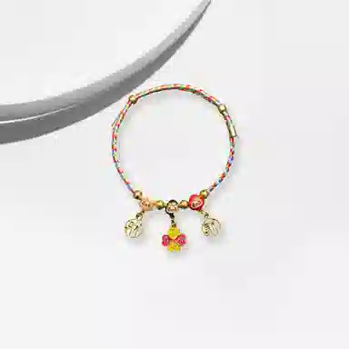 大唐国鼎 五彩呈祥如意新中式简约时尚小众设计国潮宫廷风精致纹理招财纳福旺事业学业财运 好运 织物 手链 女款