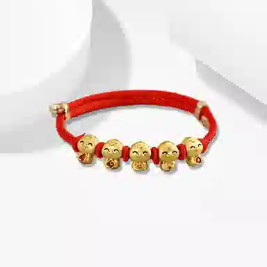 大唐国鼎 单福蛇吉祥红手绳新中式国潮小众设计本命年 诸事顺利时来好运旺事业学业本命年财运 好运 合金 手链 男女同款情侣款
