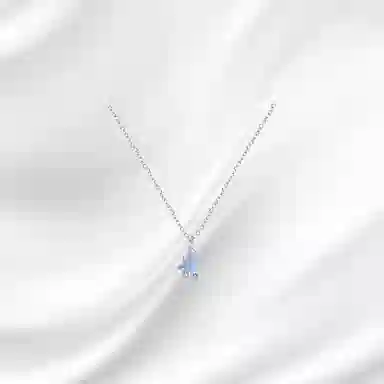 大唐国鼎 坠蓝星时尚简约轻奢小众设计森系高级感优雅甜美精致气质甜妹可爱温柔浪漫百搭 好运 合金 项链 女款