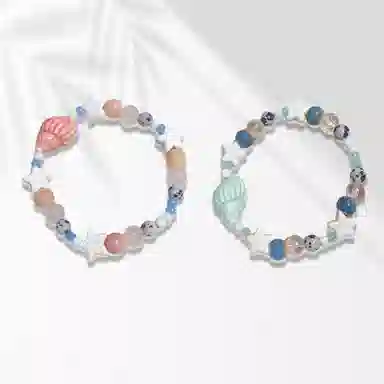 大唐国鼎 粉色海螺星星小众时尚简约设计潮酷个性小众高级感森系 好运 陶瓷 手链 男女同款情侣款