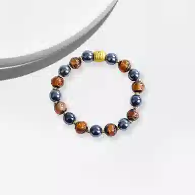 大唐国鼎 扎基拉姆招财新中式复古风小众设计优雅国潮 精致纹理旺事业学业本命年财运 好运 琉璃 玉石手串 女款