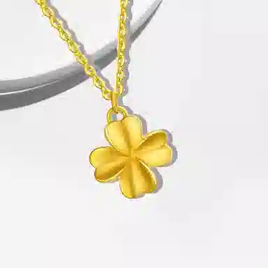 大唐国鼎 爱心四叶草 精致轻奢小众高级感 个性设计精致气质 小清新优雅小巧通勤百搭 合金 项链 女款