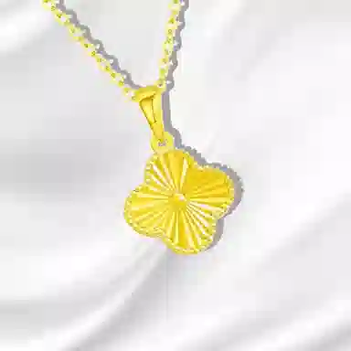 大唐国鼎 爱心四叶草 精致轻奢小众高级感 个性设计精致气质 小清新优雅小巧通勤百搭 合金 项链 女款