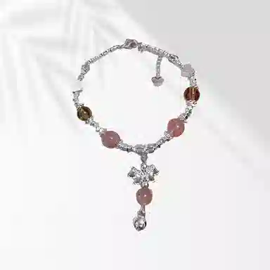 大唐国鼎 碎银子蝴蝶 学院风 小众设计  时尚简约 有钱花 柔美 好运 猫眼石 手链 女款