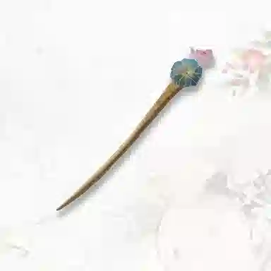 大唐国鼎 荷叶荷花新中式复古风小众设计优雅国潮 精致纹理旺事业学业本命年财运 好运 木 发簪 女款