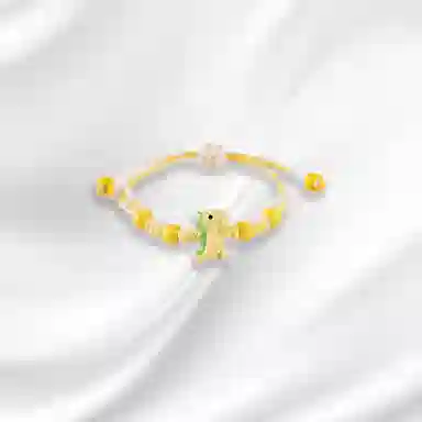 大唐国鼎 小恐龙时尚简约轻奢小众设计森系高级感优雅甜美精致气质可爱温柔浪漫百搭 好运 陶瓷 手绳 女款