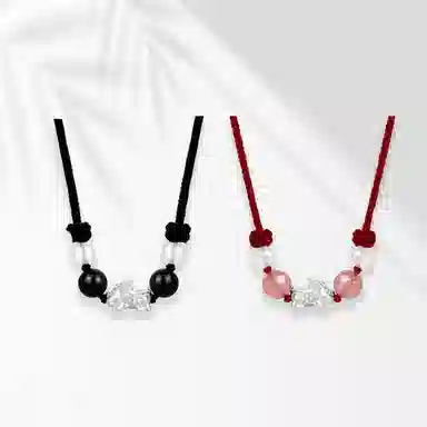 大唐国鼎 貔貅新中式国潮小众设计本命年 诸事顺利时来好运旺事业学业本命年财运 好运合成/人造 黑曜石 玉石项链 男女同款情侣款