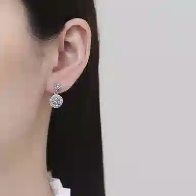 迎百宝 爆闪满天星 小众设计简约日常通勤百搭迷人有气质 轻奢时尚高级洋气璀璨闪亮 可修饰脸型 合金 耳环 女款