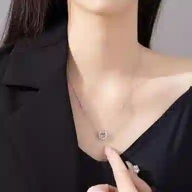 迎百宝 在逃公主 好运 韩系精致设计感跳动的心少女感梦幻锁骨链 灵动温柔气质圣诞新年约会告白礼 男女同款情侣款
