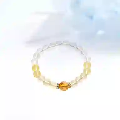 迎百宝 招财小霸王 好运 新中式国风吸金暴富清透高级感转运珠天然 白水晶 手串 男女同款情侣款