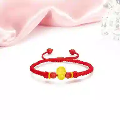 迎百宝 元宝灵蛇 好运 本命年招财纳福幸运红绳转运珠精致百搭轻奢高级感闺蜜新中式手绳 手链 男女同款情侣款