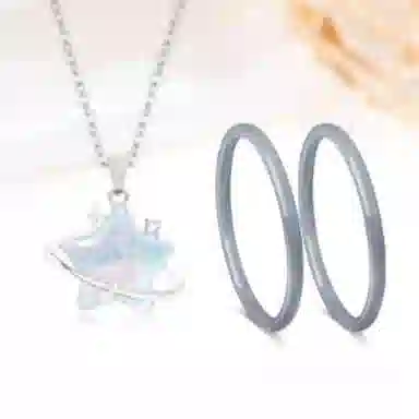 迎百宝 幸运星 设计感轻奢梦幻高级感海洋之星灵动气质百搭星星 琉璃 玉石项链 男女同款情侣款