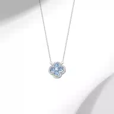 迎百宝 唯美梦境 幸运四叶草 小众设计高级感 合金 项链 男女同款情侣款