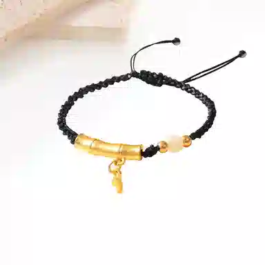 迎百宝 节节高转运珠手绳 新中式国潮风气质高级感编织可调节 学业事业考研考公上岸轻奢优雅高级感 合金 手链 男女同款情侣款