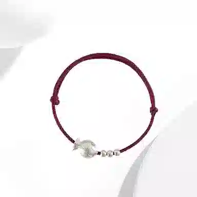 迎百宝 锦鲤上岸 好运新中式国潮风年年有余本命年转运小红绳编织精致优雅转运珠气质百搭 合金 手链 男女同款情侣款