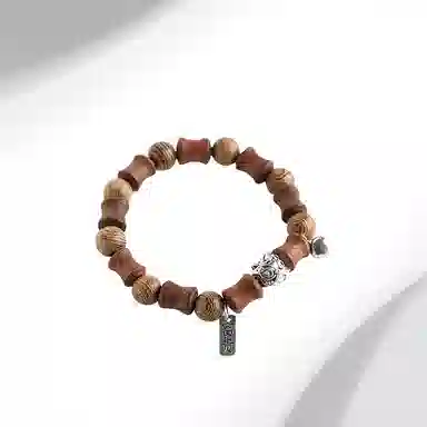 迎百宝 狮来运转 醒狮报福 复古醒狮转运珠纳福安康修身养性 新中式古法竹节珠事业学业节节高升#好运 鸡翅木 手串 男女同款情侣款
