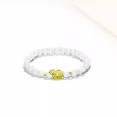 迎百宝 爱心卷卷蛇 好运 新中式转运珠 金蛇猫眼效应 闪耀告白纪念礼 轻奢高级感 蛇年本命生肖手饰 合金 手串 男女同款情侣款