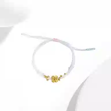 迎百宝 幸运四叶草 好运常在轻奢高级感新中式彩虹马卡龙色转运珠转运五彩绳编织 合金 手链 男女同款情侣款