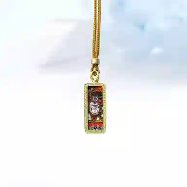 迎百宝 本命年八大守护神 好运新中式国潮精致唐卡十二生肖藏式彩绘财神扎基拉姆风招财纳福万事胜意 合金 项链 男女同款情侣款